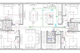 draw architectural electrical plumbing hvac plans mep engineering drawing
