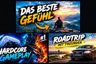 creative youtube thumbnails made with care