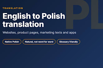 translate english to polish for websites and documents
