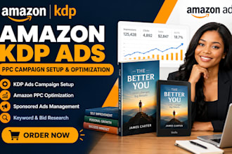 setup and optimize amazon kdp ads campaigns, amazon PPC campaign, sponsor ads