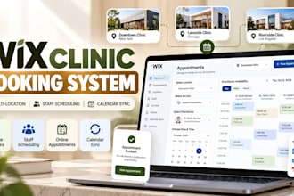 build wix clinic booking system with multi location and staff scheduling