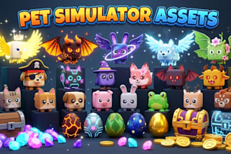 create roblox simulator asset packs, tycoon machines, props and low poly models