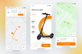 develop an e scooter rental app with gps tracking and online payments