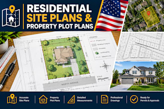 create residential site plans and property plot plans