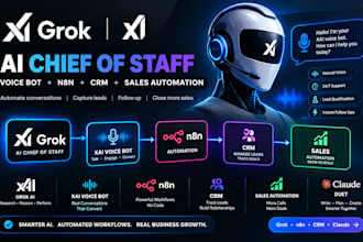 setup grok ai chief of staff xai voice bot n8n crm sales automation claude duet