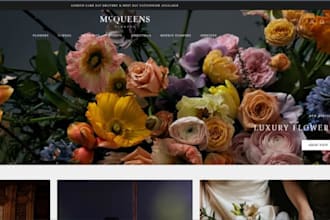 design wordpress luxury florist website wedding florist event florist website