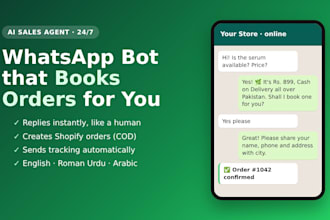build an ai whatsapp sales bot that takes orders for your shopify store