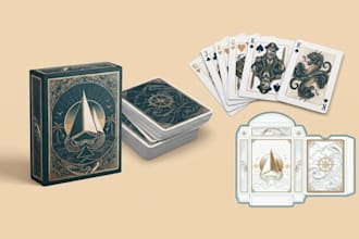 design card game packaging playing cards tuck box dieline card game box