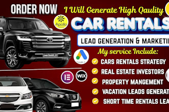 generate car rental, dealership and auto sales leads