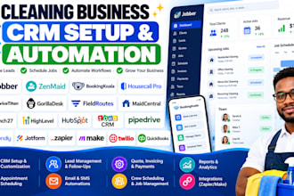 setup jobber zenmaid bookingkoala housecall pro cleaning CRM automation