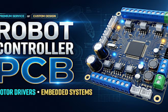 design robot controller pcb, motor driver   plc systems and embedded systems