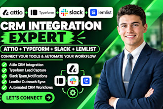 integrate attio typeform slack lemlist and CRM automation