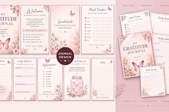 design custom KDP book covers and illustrated journal covers