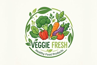 design vegetable logo for healthy food products