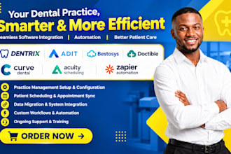 dentrix adit bestosys doctible curve dental  acuity scheduling zapier automation