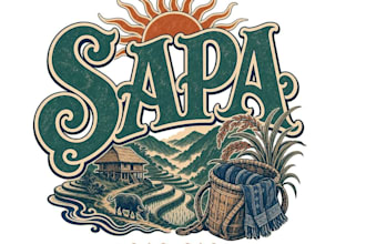 design custom vintage travel, landmark, and landscape t shirt or logo