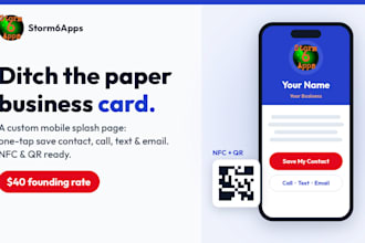 build a mobile splash page that replaces your business card