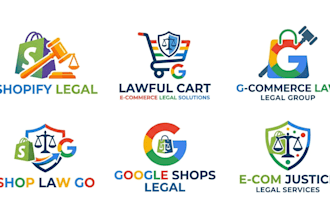 create a shopify, law, and google logo design