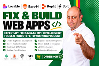 fix lovable dev base44 expert replit saas mvp bolt supabase claude code ai v0