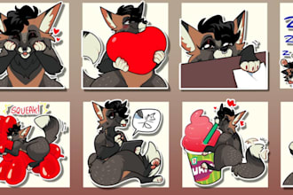 create custom furry stickers, furry badge for telegram, discord
