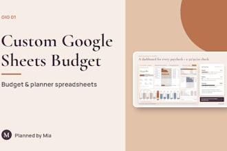 create a custom google sheets budget or planner spreadsheet
