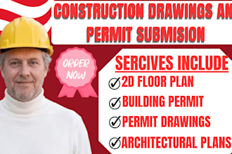 design residential architectural plans, construction drawings, permit submission
