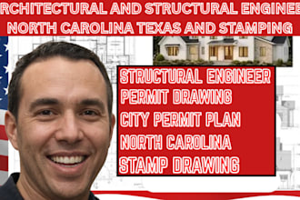 do north carolina texas architect structural engineer city permit plan and stamp
