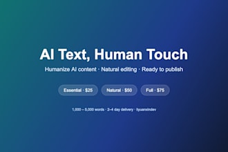humanize ai content and edit ai text to sound natural