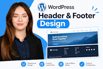 design or customize a wordpress header and footer