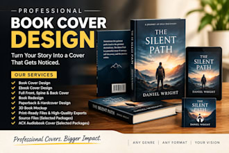 create book cover design, book design, ebook cover design and book redesign