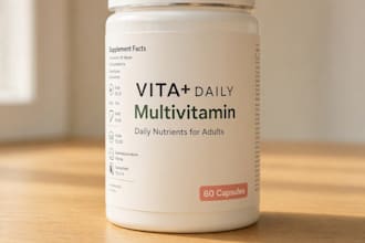 create supplement bottle label design professionally