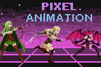do pixel animation sprite sheet pixel character