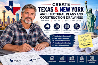create texas and new york architectural plans and construction drawings