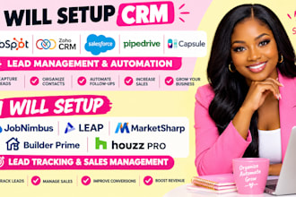 setup hubspot zoho CRM monday pipedrive capsule CRM lead management automation