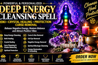 cast deep energy cleansing spell reiki crystal healing protection curse removal