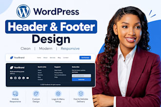design or customize a wordpress header and footer