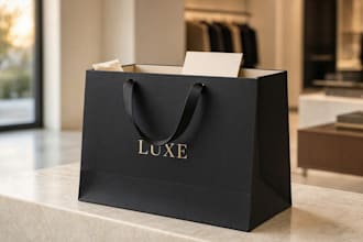 design creative shopping bags for retail businesses