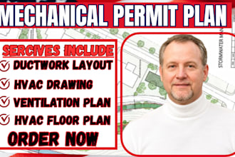 draft mechanical permit plans, ventilation layouts hvac construction drawing
