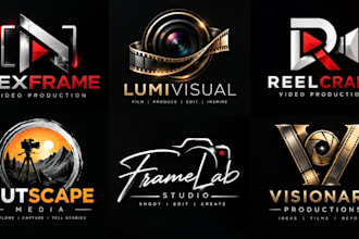 design a modern videography, production, filmmaking, editing video logo