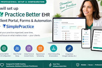 set up practice better ehr, client portal, forms and automation, simplepractice