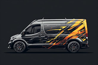 design a professional custom car wrap and vehicle graphics