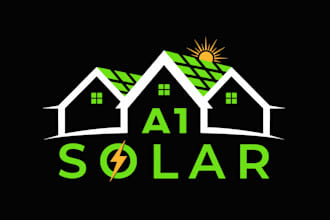 design creative plumbing electrical solar energy logo