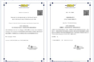 translate malay or english documents to chinese