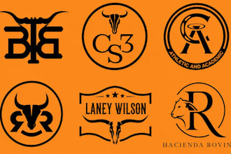 design a custom western cattle brand, ranch brand, and livestock logo for your