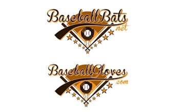 design surprising baseball bats brand logo