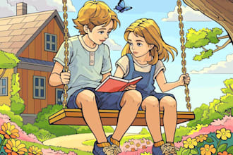 children story book illustration children story book