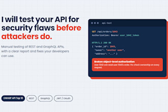 test your rest API for security vulnerabilities and owasp