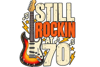 design high quality vintage guitar logo with unlimited revision