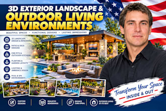 design 3d exterior landscape and outdoor living environments