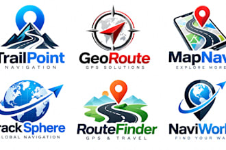 design a professional gps, direction, location, map, travel navigation logo